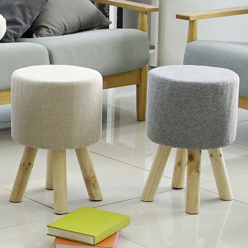 원목 원형 스툴 의자 기본형