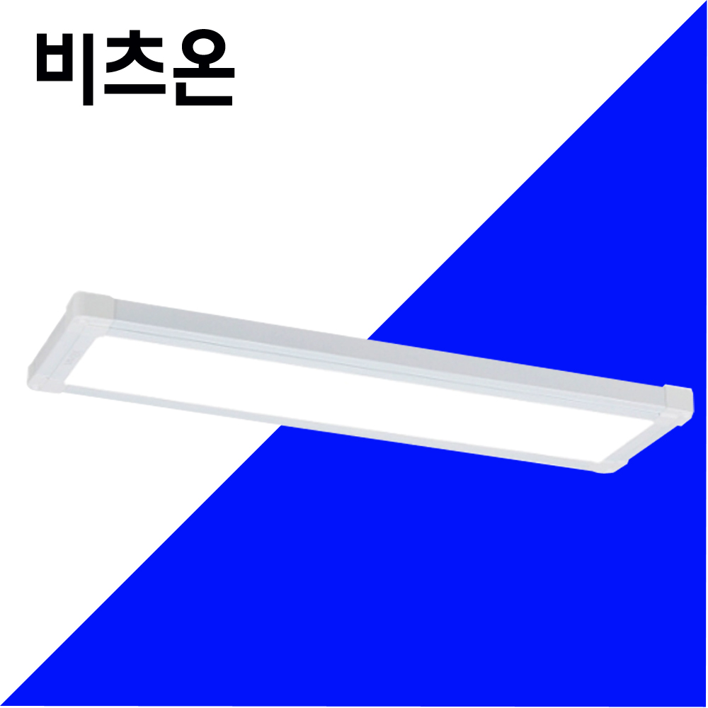비츠온 LED 평판등 뉴심플 직하 1285X320 50W 무타공 2년AS 면조명 사각 엣지 - 상품 이미지