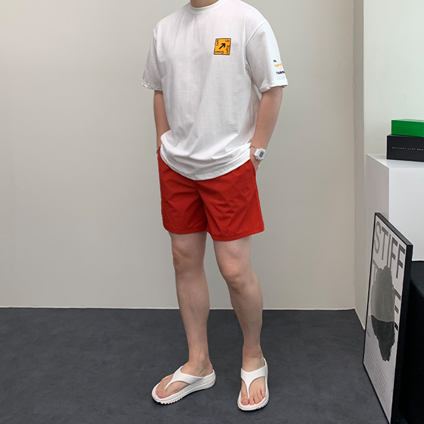 남자 쿨 스판 밴딩 반바지 냉장고 숏팬츠 나일론 쇼츠 - 상세 이미지 5