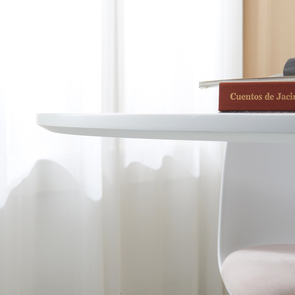 카페 원형 식탁 테이블 라운드 탁자 화이트 2인 800