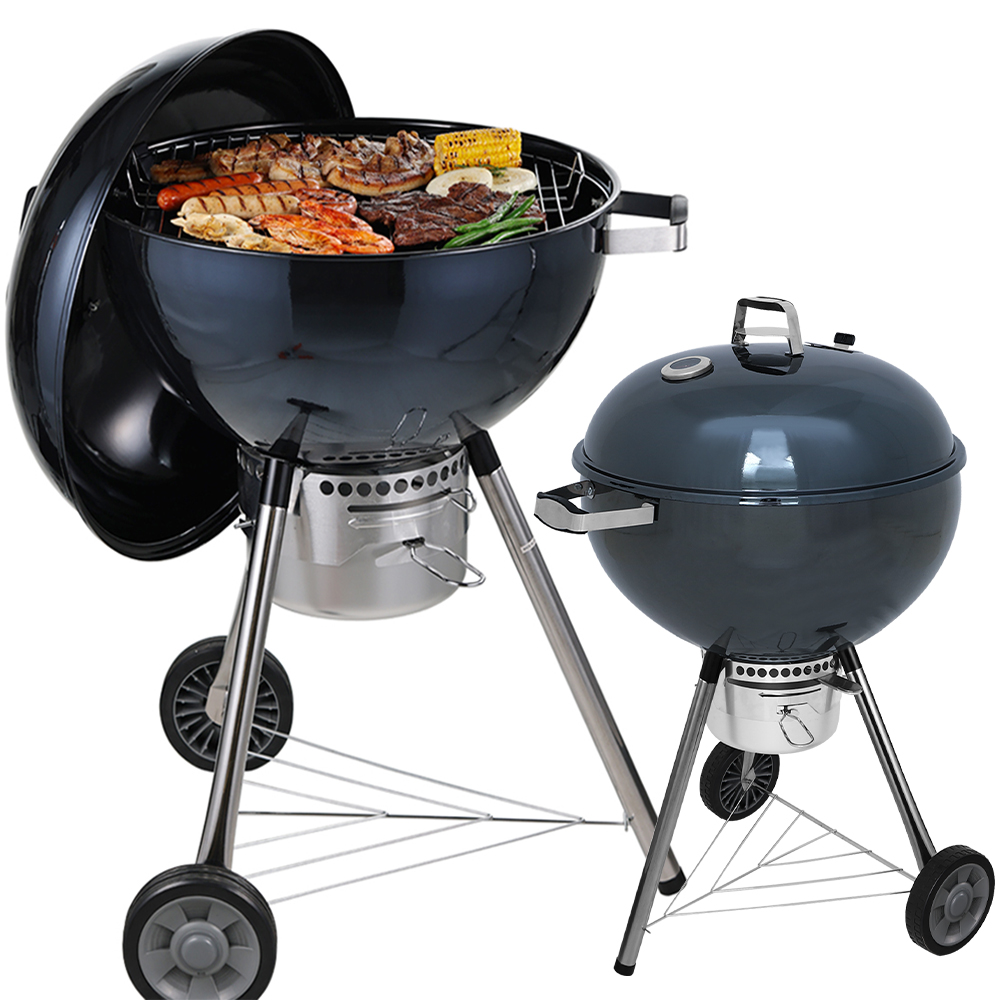 꾸버스 골든블루 57 바베큐그릴 숯불 훈제 직화 야외 캠핑 펜션 숯불 대형 원형 화로대