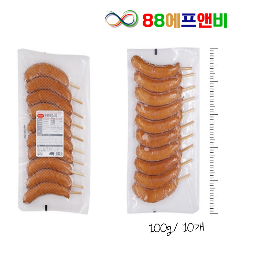 에쓰푸드 포크 꼬치소세지(100gx10입) 1kg 캠핑용 반찬대용 간신대용 놀이동산 소시지 간식 - 상품 이미지
