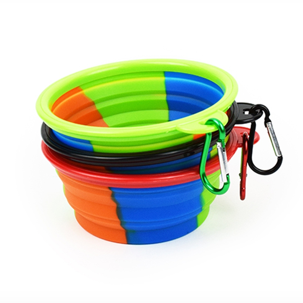 휴대용 접이식 강아지그릇 식기 고양이 애견밥그릇 수반