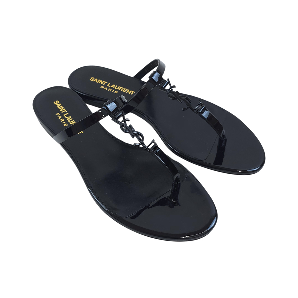 생로랑 여성 카산드라 플랫 슬라이드 샌들 776081 1TVVV 1000