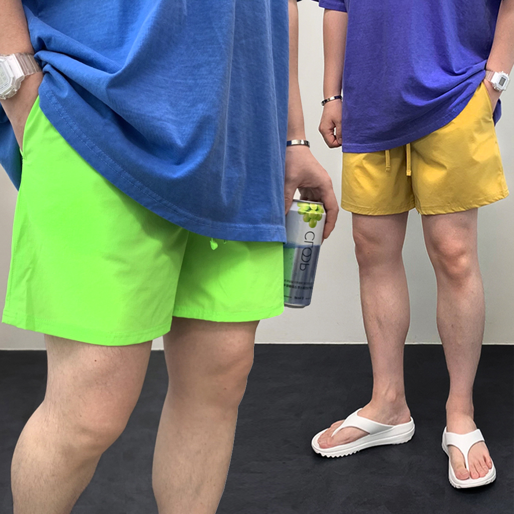 남자 쿨 스판 밴딩 반바지 냉장고 숏팬츠 나일론 쇼츠 - 상품 이미지