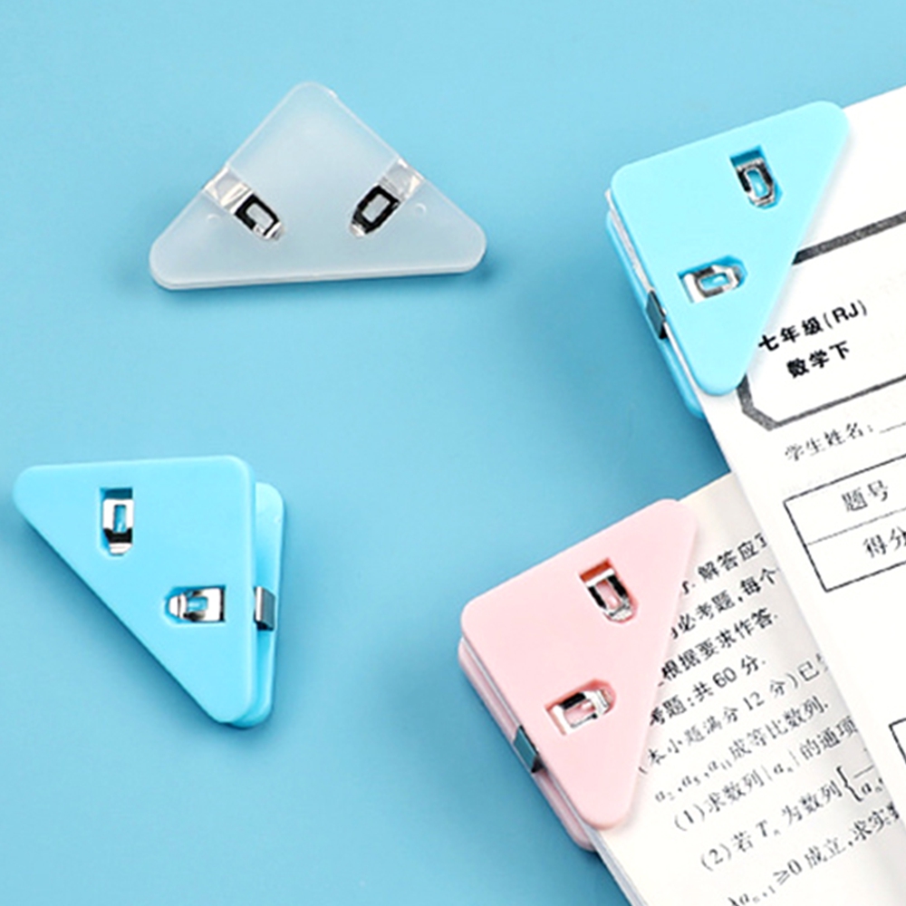 삼각 페이퍼클립 서류 종이집게 사무실 모서리 클립 10p - 메인 이미지