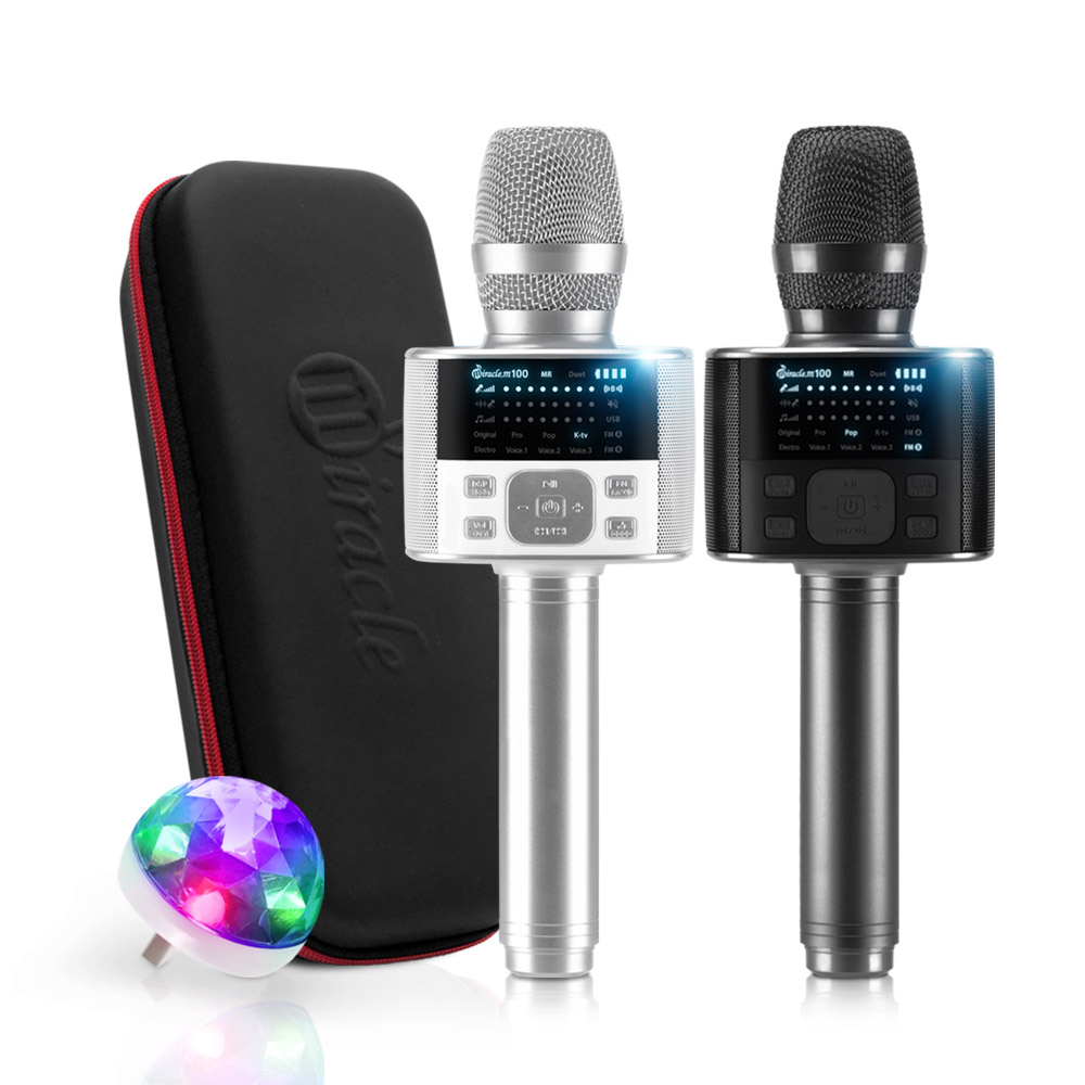 블루투스마이크 노래방마이크 휴대용 차량용 가정용 마이크 M100 블랙