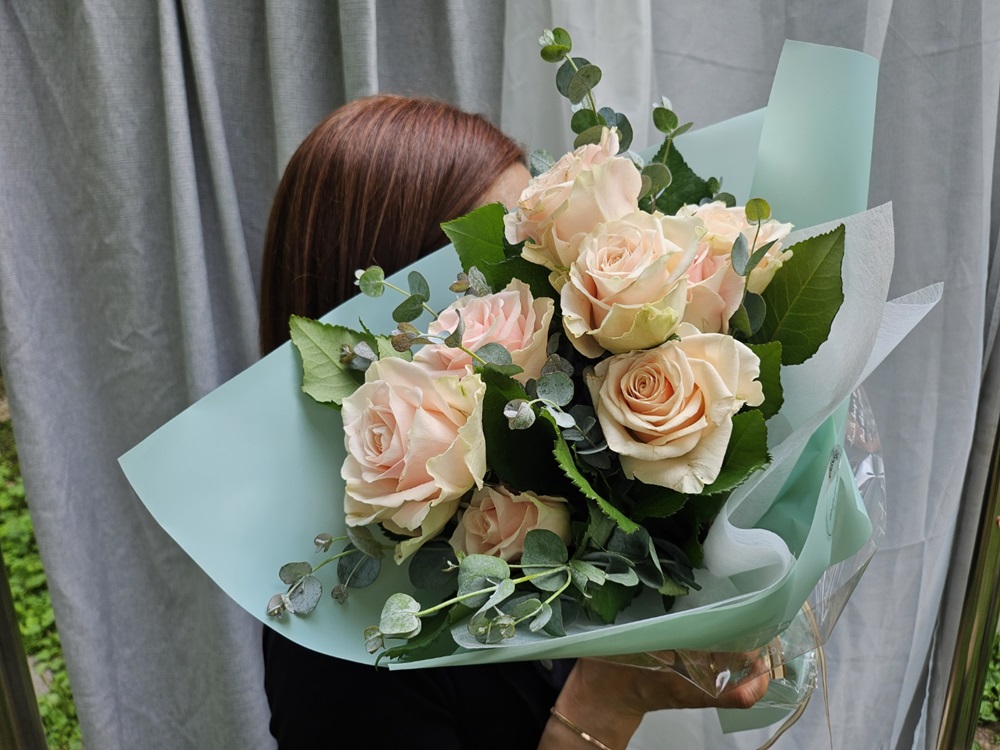 유스풀몰 로맨틱 파스텔 장미 한다발(포장포함) 꽃 생화택배 - 상세 이미지 2