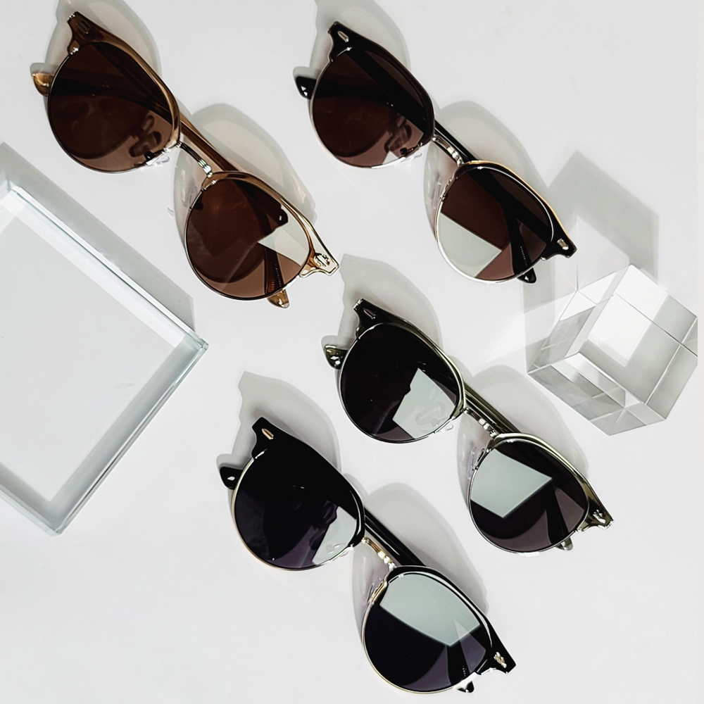 가벼운 자외선차단 하금테 선글라스 패션 골프