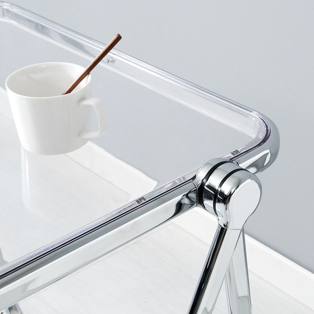 투명 침대 사이드테이블 이동식 소파 보조테이블 간이 미니 거실 베드