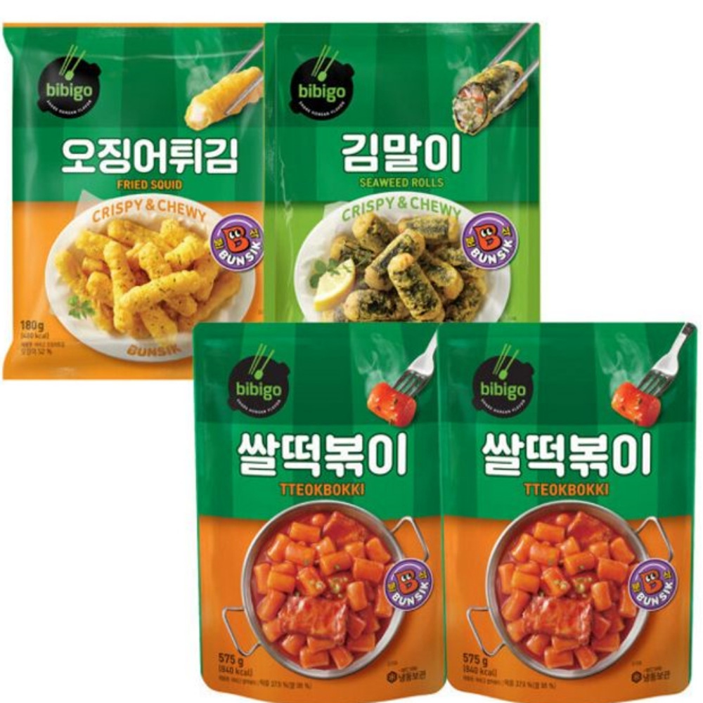 대량 마트 간식세트1 스마일 쌀떡볶이2 오징어튀김 김말 : 서치플레이스9