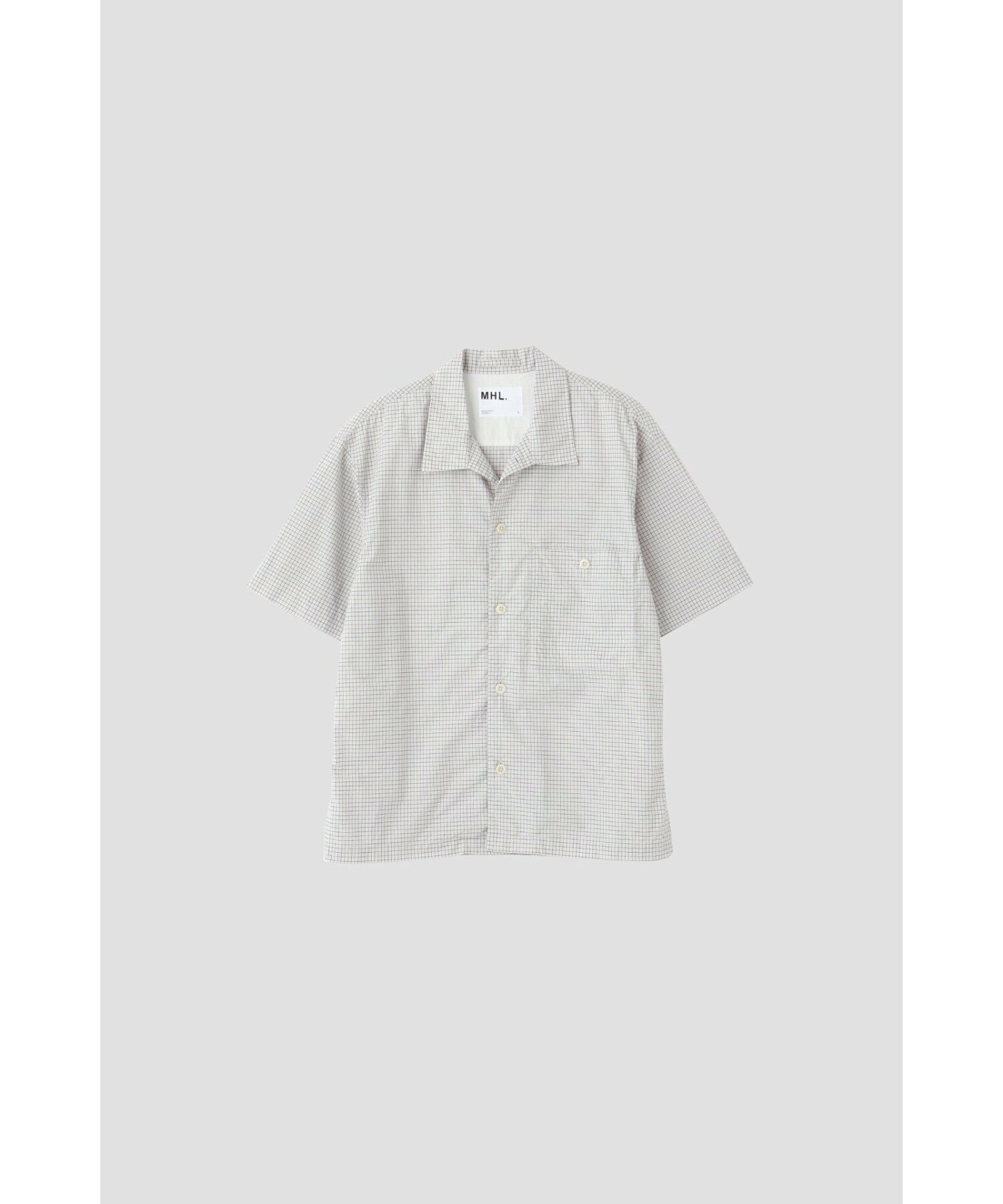 마가렛호웰 COTTON GRAPH CHECK 남성 반팔 셔츠 남방 5964150552 - 상세 이미지 4