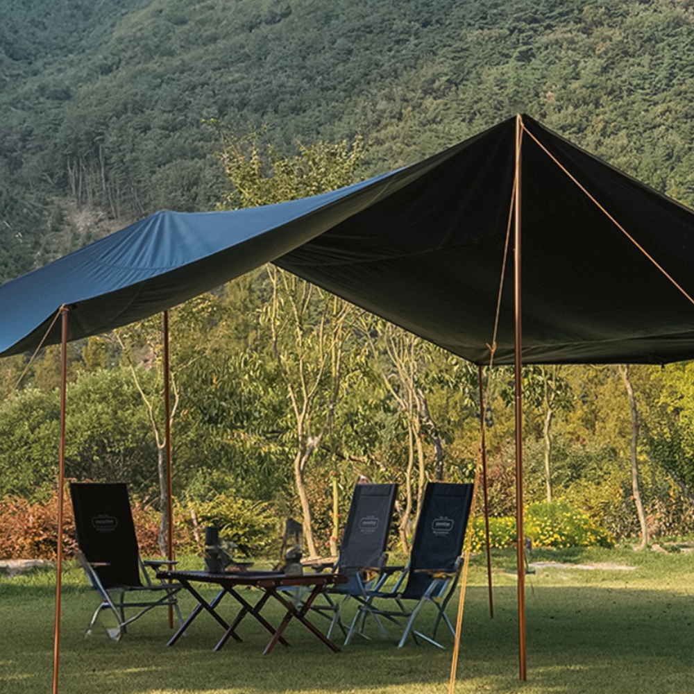 스노우라인 타프 렉타타프 세트 L 피그먼트 블랙코팅 캠핑타프