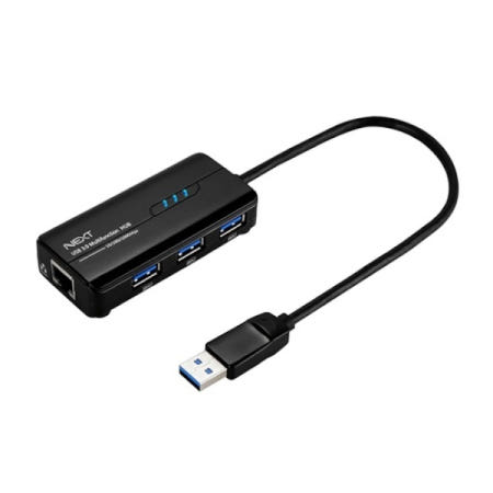 3포트 USB3.0 허브 기가비트 랜카드 NEXT-UH303LAN