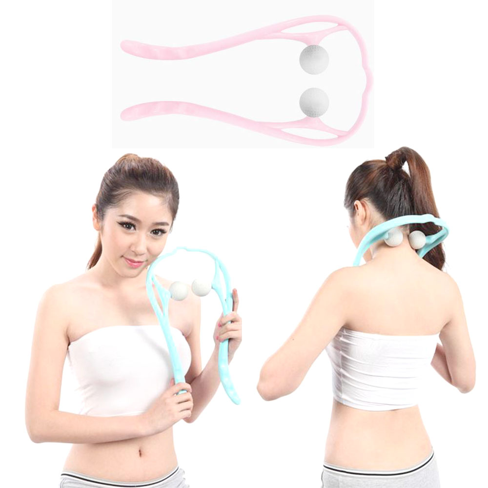 경추 지압 목안마기 휴대용 스트레스 근육피로 마사지 색상랜덤