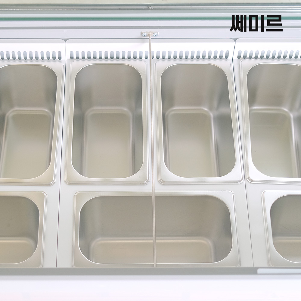 쎄미르 젤라또 쇼케이스 냉동고 초저온 아이스크림 냉장고 평대 LED 스텐밧드 포함 SD-228SN - 상세 이미지 5