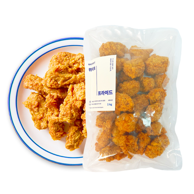 위미트 프라이드 1kg 대용량 비건 치킨 식물성 프로틴 비건음식 건강간식 - 상품 이미지