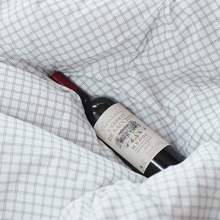 사계절 차렵이불 순면60수 이음선없는 광폭 호텔식 옥수수솜 더블 체크 이불 SS