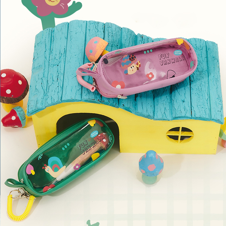 반워크 유니크 요미요미 필통 그린 [달팽이] - 상세 이미지 3