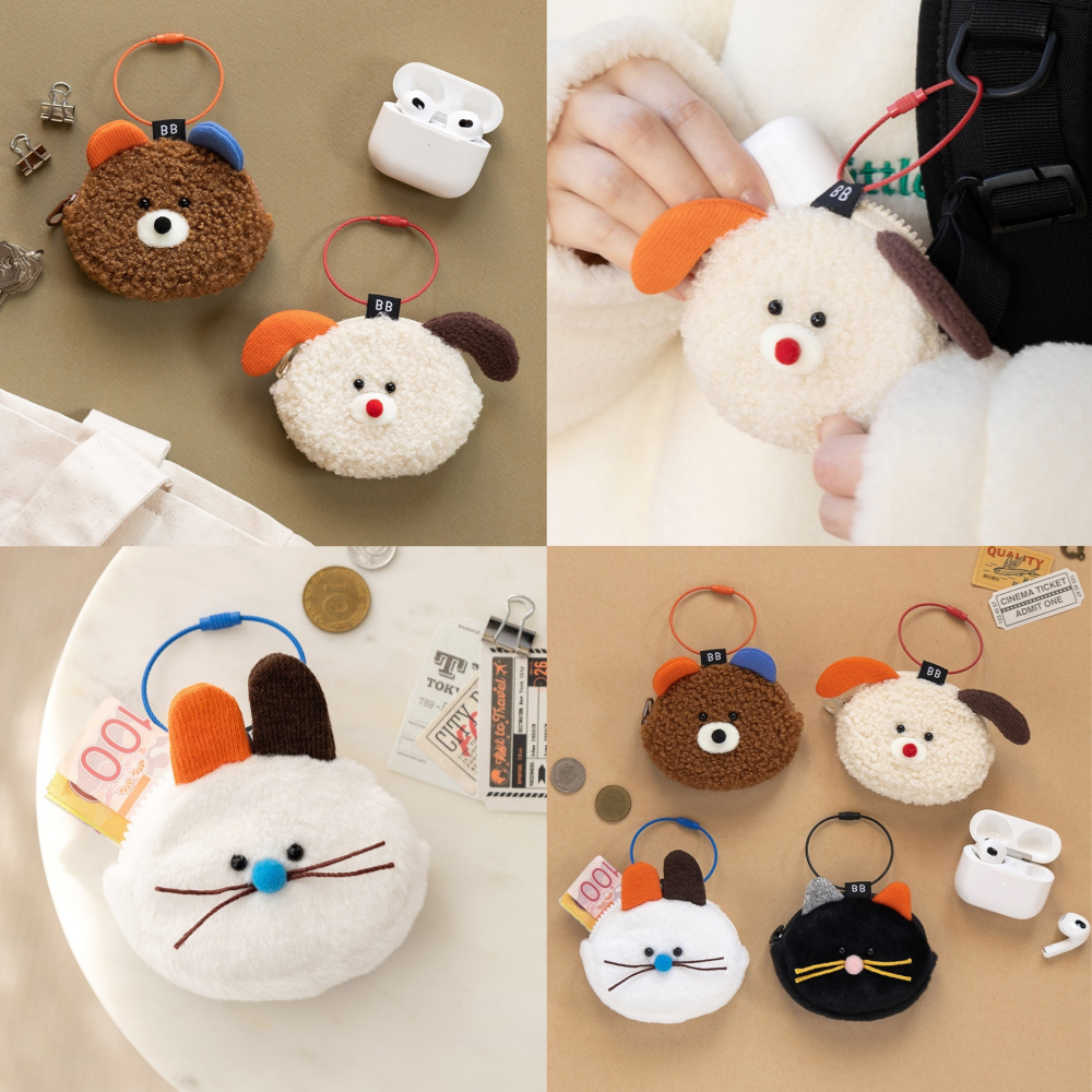 캐릭터 인형 에어팟 파우치 귀여운 고양이 토끼 곰돌이 강아지 이어폰 케이스 파우치