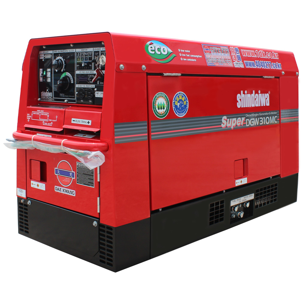 신다이와 용접 발전기 비상 디젤 저소음 산업용 Generator DGW-310 : 대광건설기계 본사