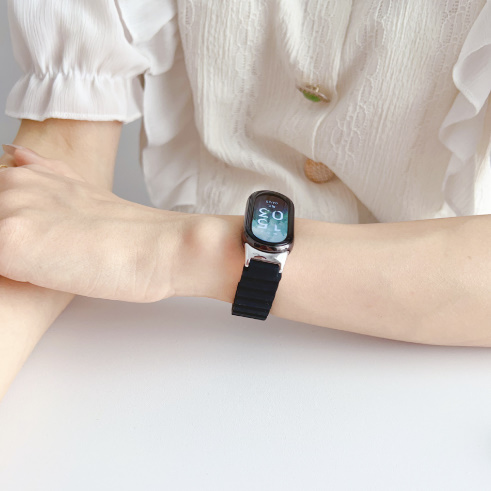 샤오미 미밴드 8 9 10 스트랩 마그네틱 실리콘