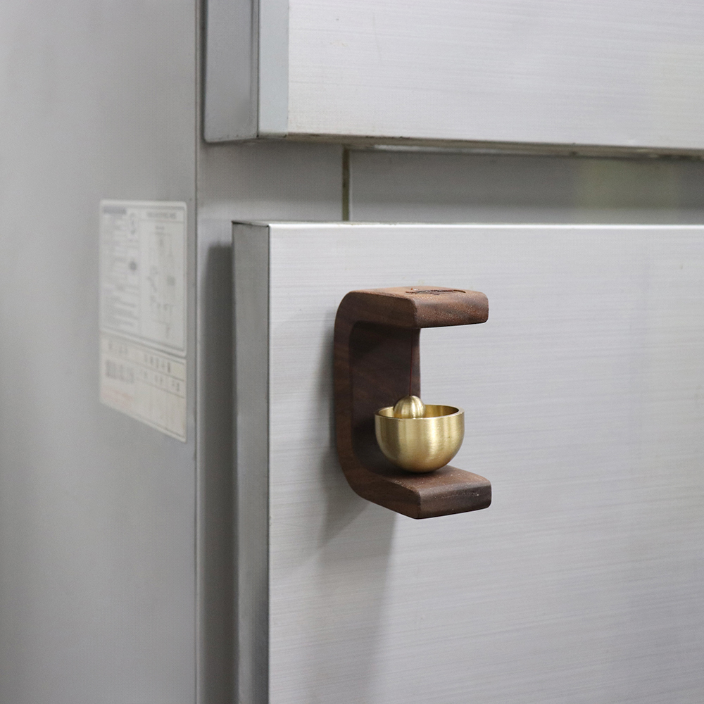 감성모먼트 우드 도어벨 현관종 원목 각인 제작 미니 나무 풍경 자석