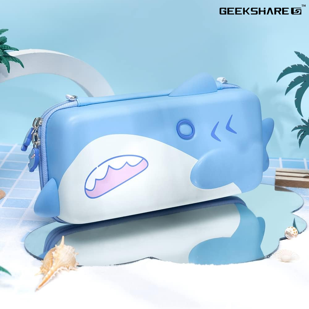 닌텐도 스위치 OLED 케이스 긱쉐어 리틀샤크 하드파우치 - 상세 이미지 5