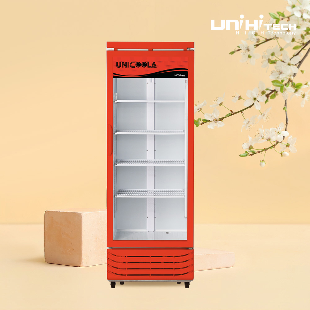 리퍼 유니하이테크 음료수냉장고 쇼케이스 UN-465RF 레드 - 상품 이미지