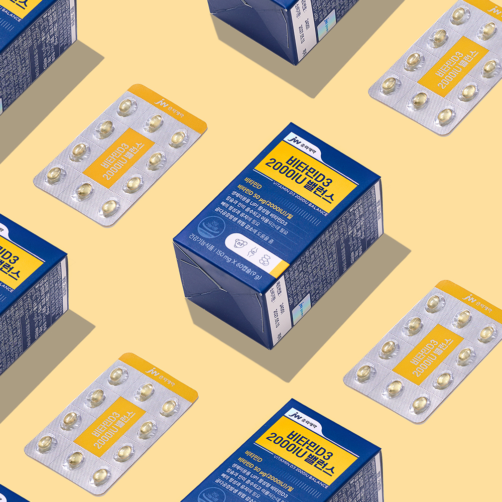 [쇼핑백증정] JW중외제약 비타민D3 2000IU 밸런스 150mg x 60캡슐, 3개 이미지 6