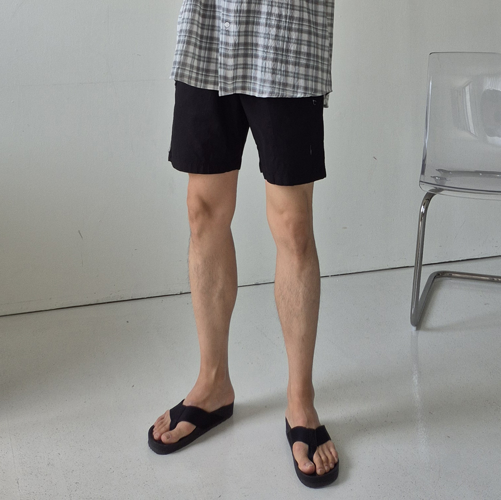 남자 여름 린넨 빅사이즈 고무줄 밴딩 냉장고 면 반바지 숏팬츠 남자 반바지 - 상세 이미지 4
