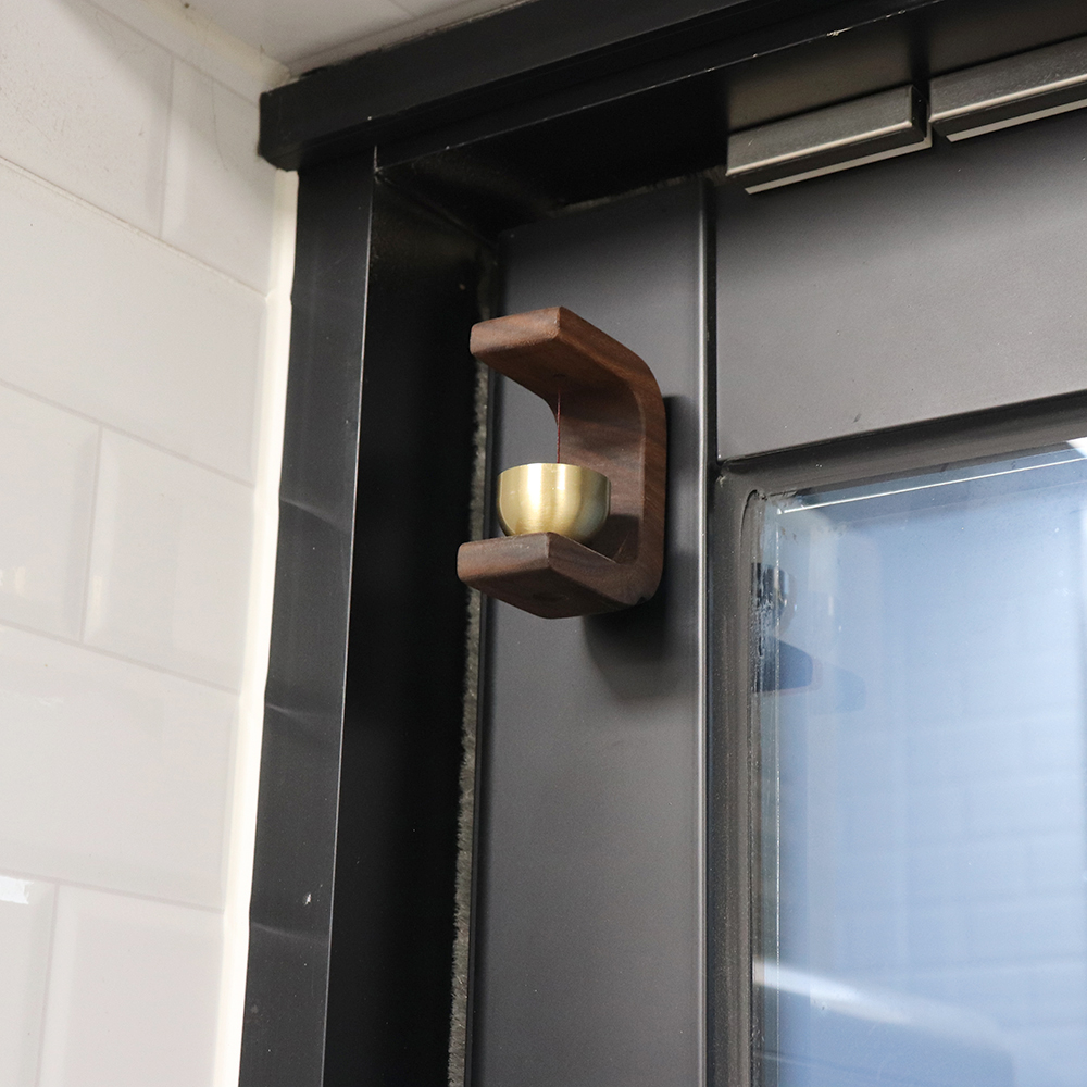 감성모먼트 우드 도어벨 현관종 원목 각인 제작 미니 나무 풍경 자석