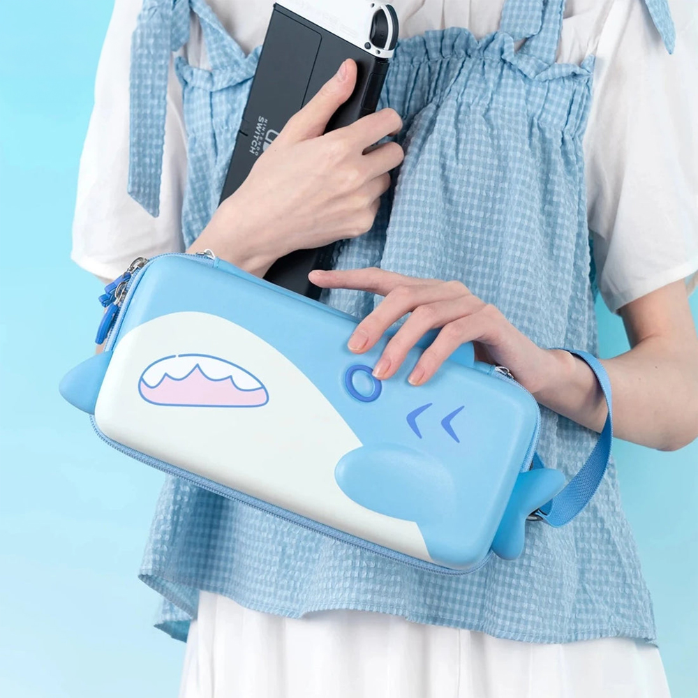 닌텐도 스위치 OLED 케이스 긱쉐어 리틀샤크 하드파우치