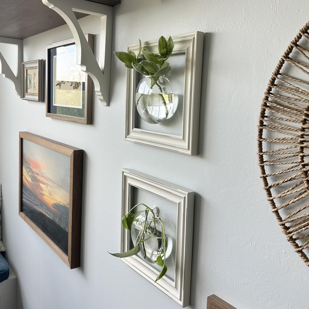 벽걸이 유리화병 식물용 꽃병 욕실 홈 오피스 거실 장식 인테리어