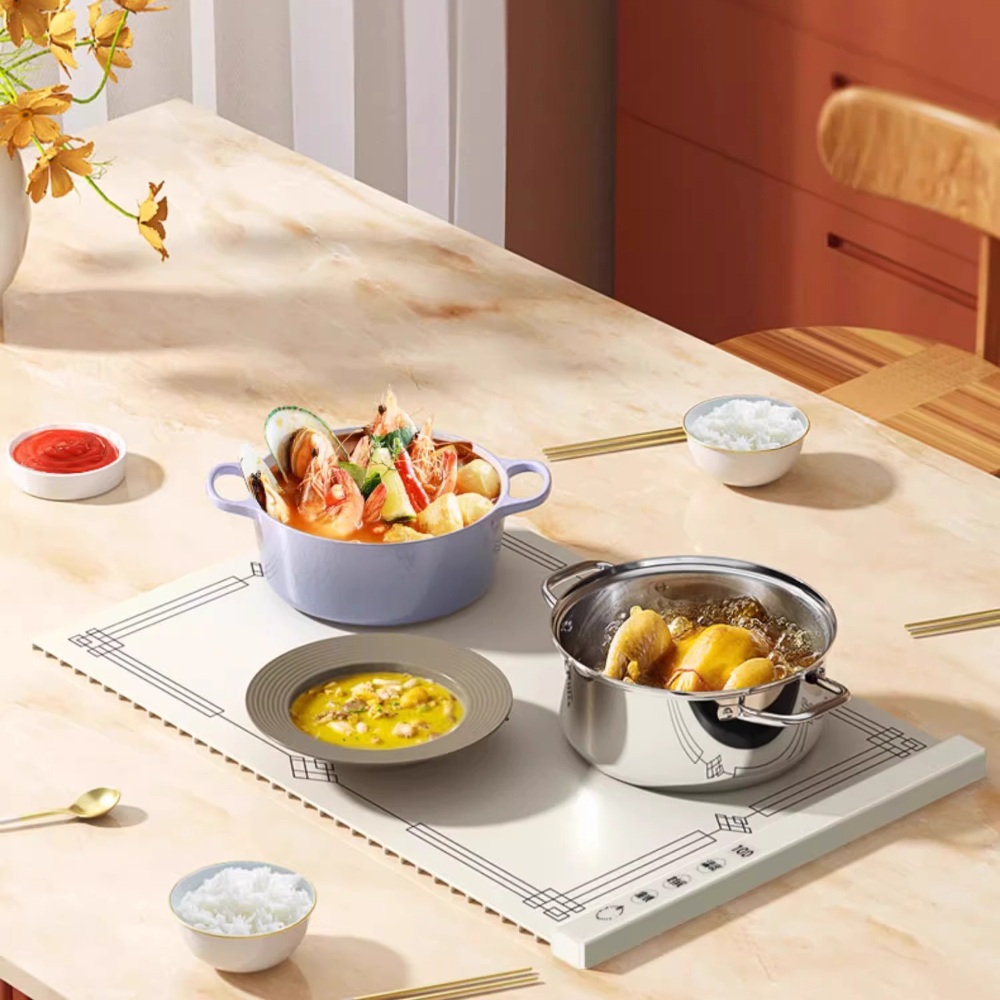 푸드워머 가정용 실리콘 테이블 음식 매트 휴대용 매직워머 식탁 항온 식탁패드 - 상품 이미지