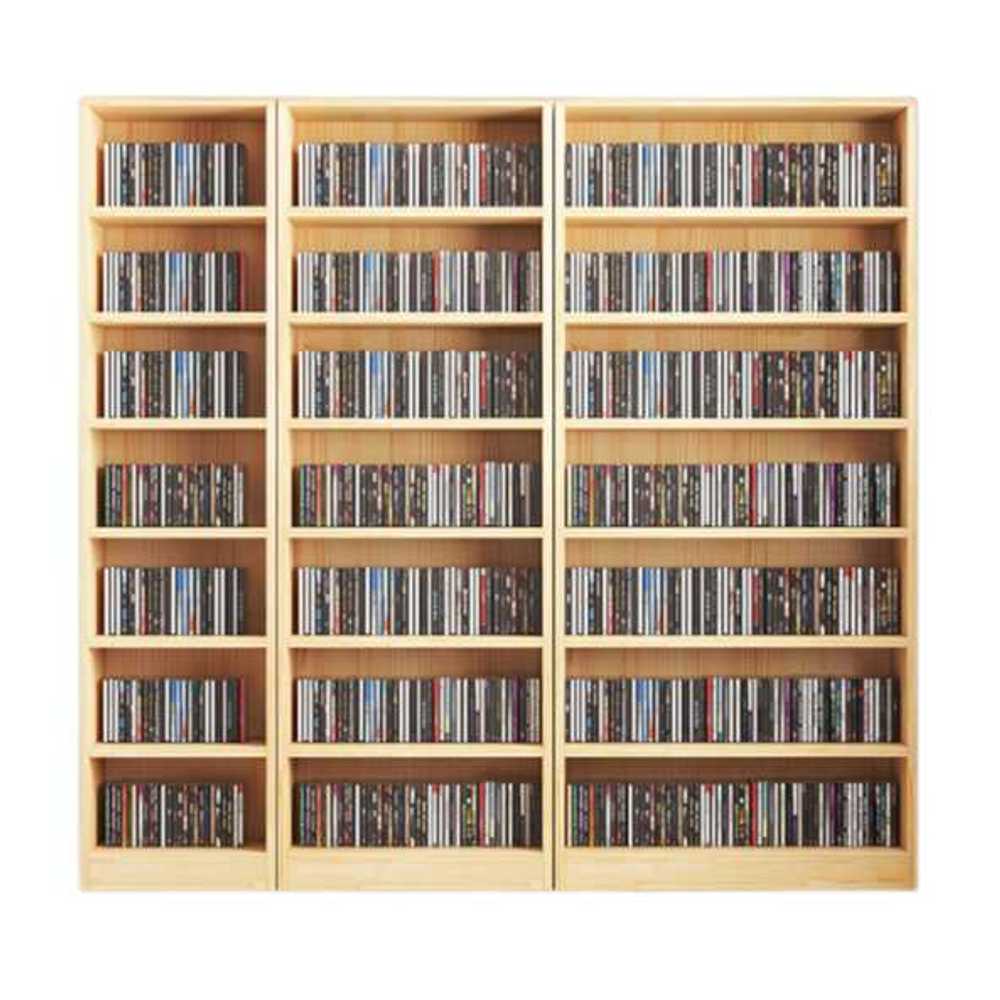 만화책 책장 원목 CD 수납장 DVD 진열장 책꽃이 전나무 7단 - 상세 이미지 2