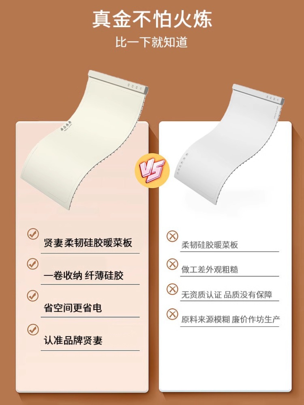 푸드워머 워머 접이식 휴대용 매트 다이닝 실리콘 보온판 가정용 온열 음식 - 상세 이미지 4