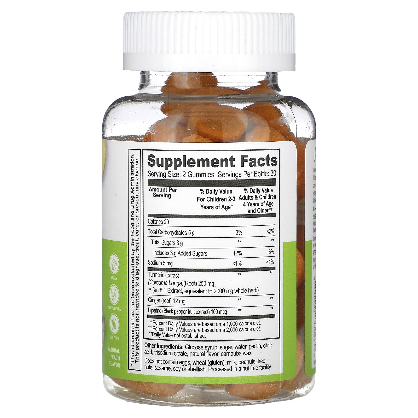 라이퍼블 Kids 터메릭 커큐민 구미젤리 내추럴 피치 1000 mg 60 구미 - 상세 이미지 2