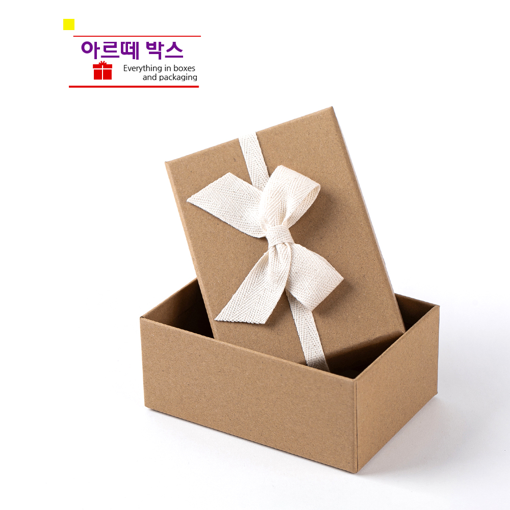 R1 고급 핸드메이드 크라프트리본 크래프트상자 싸바리상자 예쁜 답례품포장박스 패키지상자 - 상품 이미지