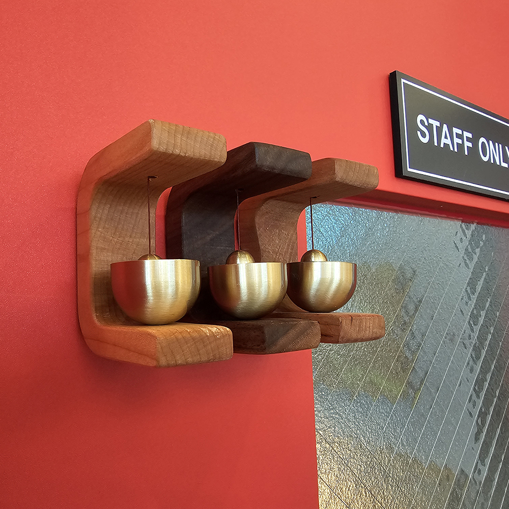 감성모먼트 우드 도어벨 현관종 원목 각인 제작 미니 나무 풍경 자석