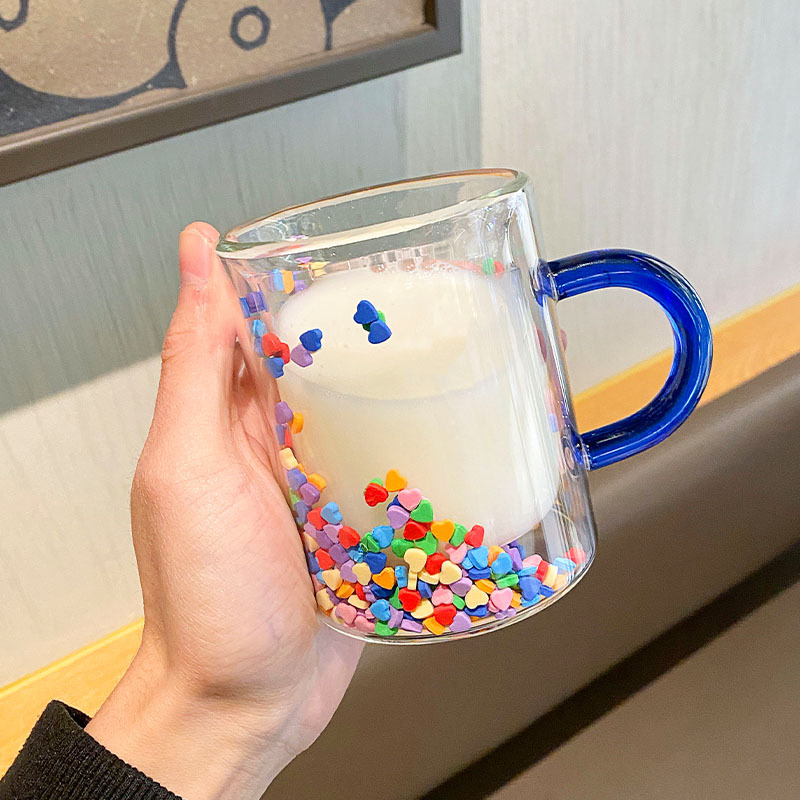 500ml 구름 내열 유리컵 홈카페잔 냉커피잔 커피숍컵 물컵 이미지 8