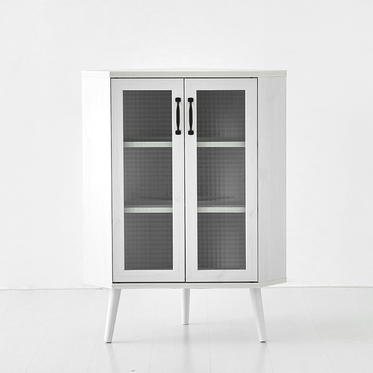 폴라보 코너수납장 2문 CAM9470C 705x460x940mm, 1단, 화이트파인베니어 0384.8285