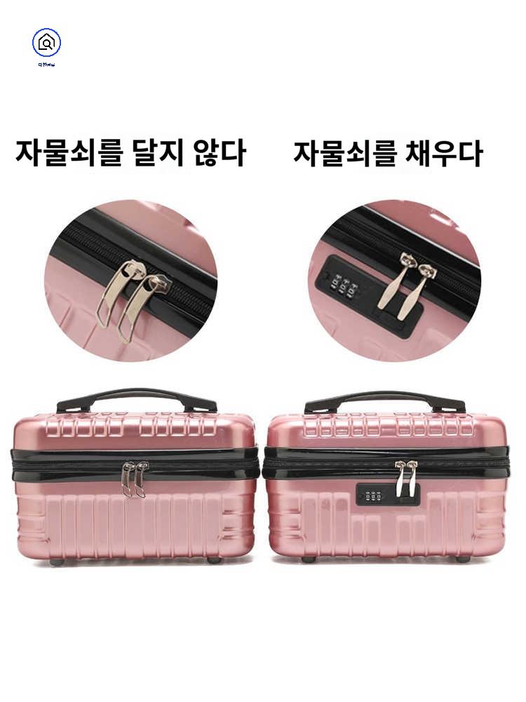 미니 여행 그래피티 캐리어 레디백 빈티지 레터링 기내용 잠금장치 레트로 작은 - 상세 이미지 5