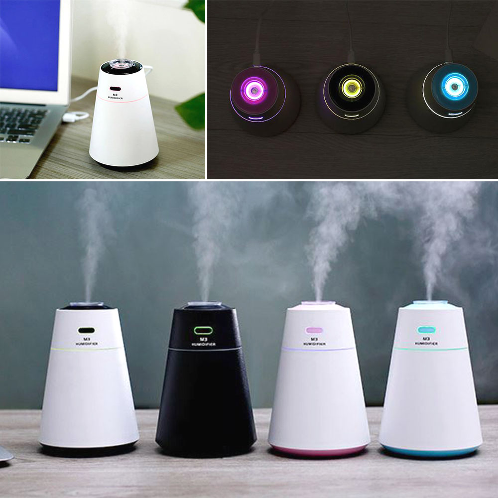 무소음 usb 가습기 탁상용 강력 미스트 미세분사 led 무드등
