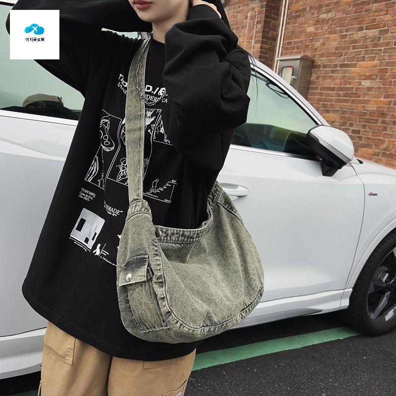 어깨끈 숄더백 크로스백 보부상 워싱 학생 데일리 - 상품 이미지