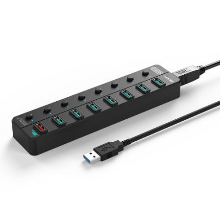 8포트 USB3.1 Gen2 허브 유전원 NEXT-UH358-10G