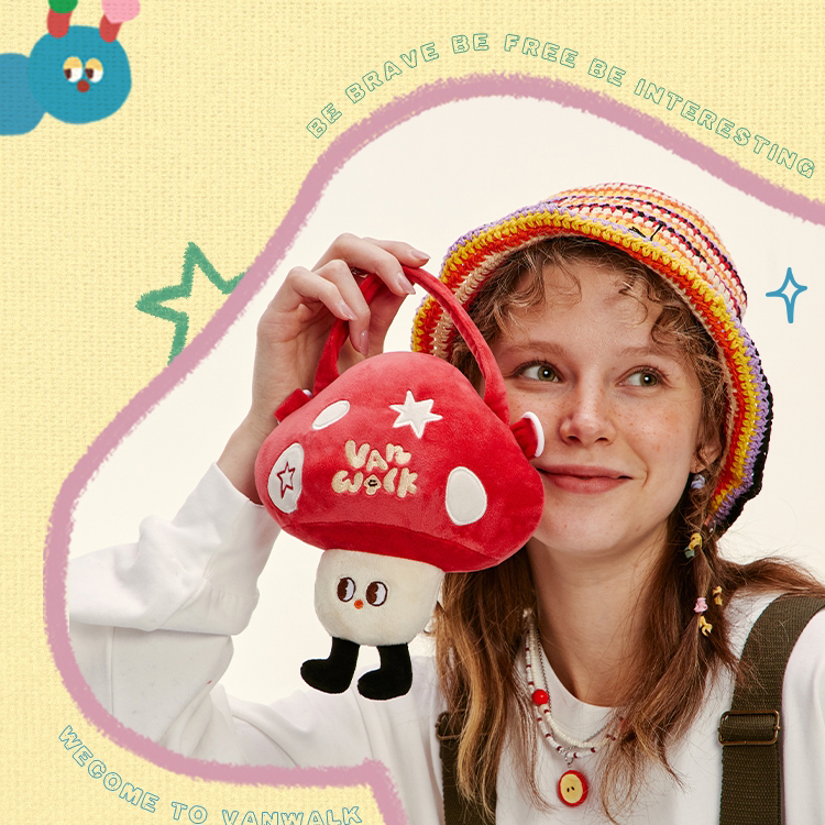 반워크 머쉬룸 스몰 버섯 오리지날 백팩 [미니 레드] - 상품 이미지