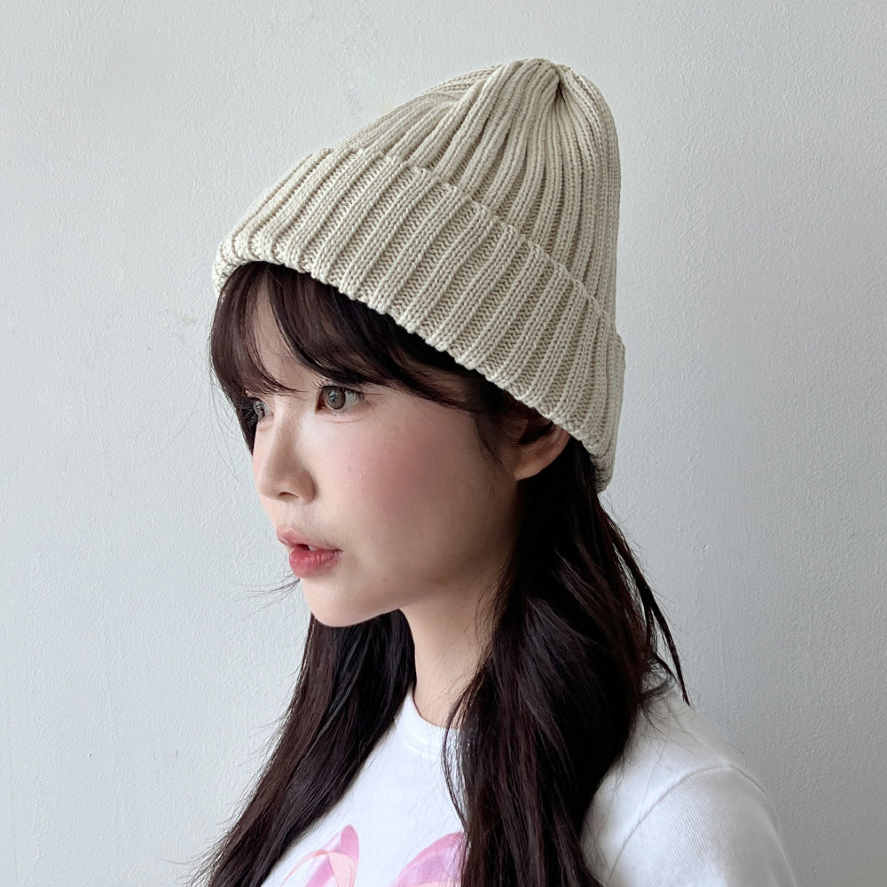 XL 골지 대두 빅사이즈 비니 큰머리 모자 이미지 6