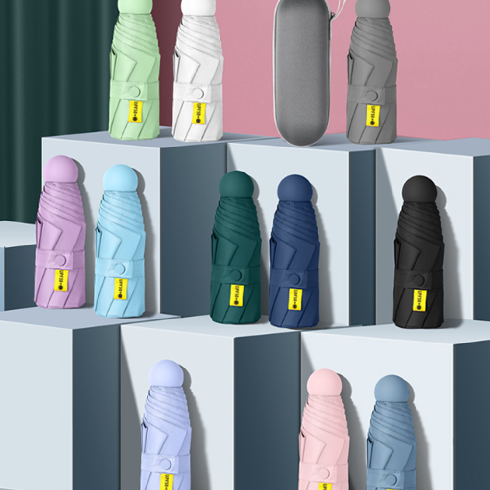5단 미니 우산 휴대용 파스텔 암막 초경량 가벼운 경량 튼튼한 양산겸우산 양우산 우양산 - 상품 이미지