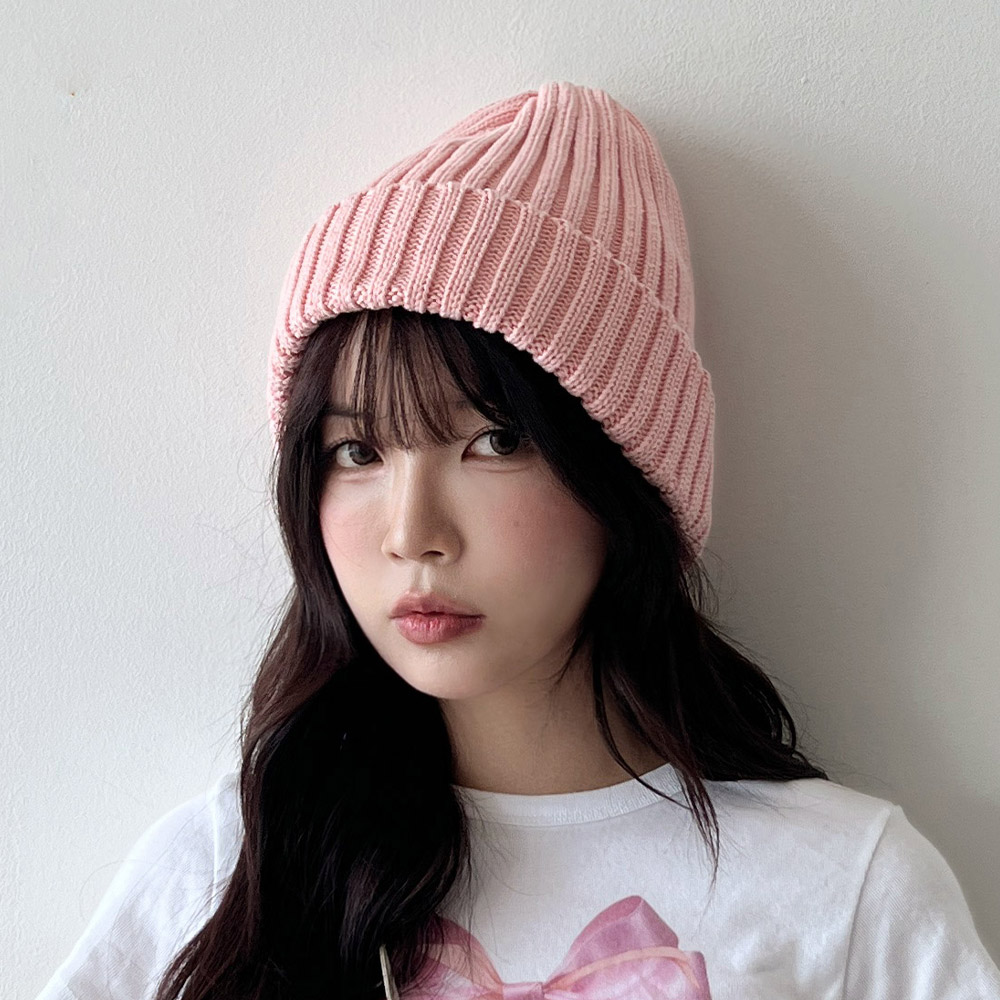 XL 골지 대두 빅사이즈 비니 큰머리 모자 이미지 7